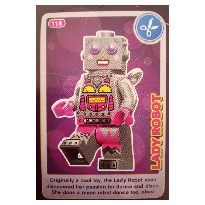 Visuel indicatif Rebrickable de Carte à collectionner, créer le monde - Lady Robot (Trading Card, Create The World - Lady Robot)