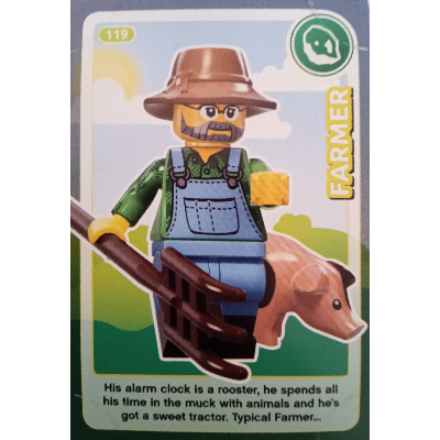 Visuel indicatif Rebrickable de Carte à collectionner, créer le monde - fermier (Trading Card, Create The World - Farmer)