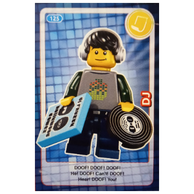 Visuel indicatif Rebrickable de Carte à collectionner, Créer le monde - DJ (Trading Card, Create The World - DJ)