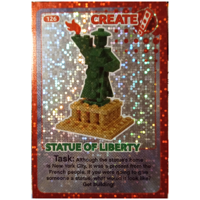 Visuel indicatif Rebrickable de Carte à collectionner, créer le monde - Statue de la Liberté (feuille) (Trading Card, Create The World - Statue Of Liberty (foil))