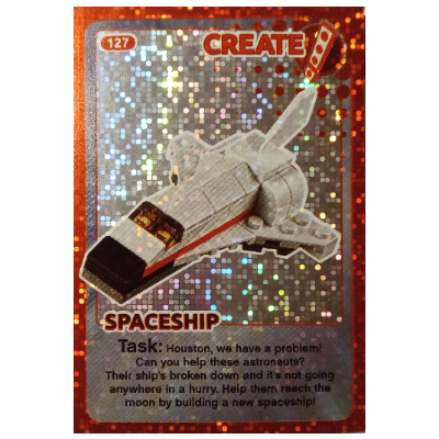 Visuel indicatif Rebrickable de Carte à collectionner, Créer le monde - Vaisseau spatial (feuille) (Trading Card, Create The World - Spaceship (foil))