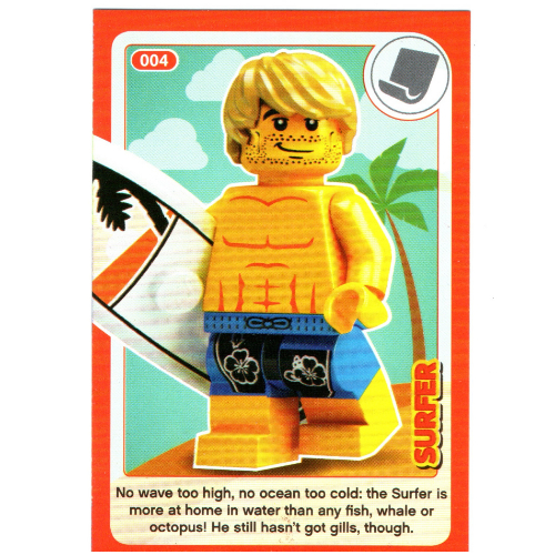 Visuel indicatif Rebrickable de Carte à collectionner, créer le monde des inventions incroyables - surfeur (Trading Card, Create the World Incredible Inventions - Surfer)