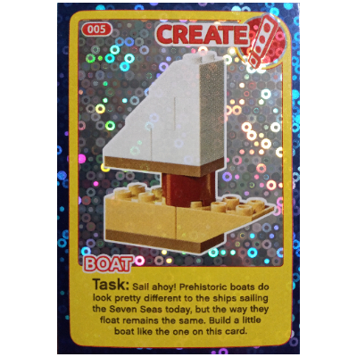 Visuel indicatif Rebrickable de Carte à collectionner, créer le monde Inventions incroyables - Bateau (feuille) (Trading Card, Create the World Incredible Inventions - Boat (foil))