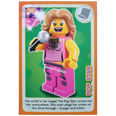 Visuel indicatif Rebrickable de Carte à collectionner, créer le monde Inventions incroyables - Pop Star (Trading Card, Create the World Incredible Inventions - Pop Star)
