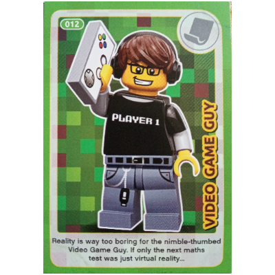 Visuel indicatif Rebrickable de Carte à collectionner, créer le monde Inventions incroyables - Jeu vidéo Guy (Trading Card, Create the World Incredible Inventions - Video Game Guy)