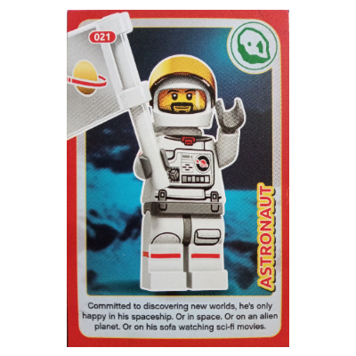 Visuel indicatif Rebrickable de Carte à collectionner, créer le monde Inventions incroyables - Astronaute (Trading Card, Create the World Incredible Inventions - Astronaut)