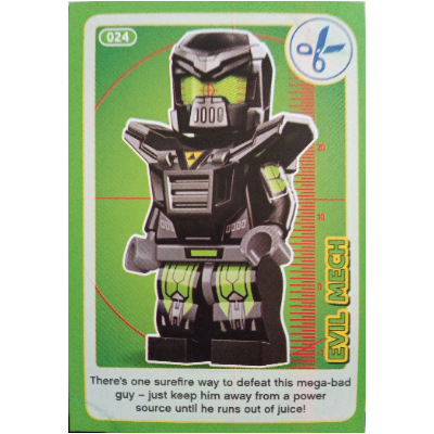 Visuel indicatif Rebrickable de Carte à collectionner, créer le monde des inventions incroyables - mal mech (Trading Card, Create the World Incredible Inventions - Evil Mech)