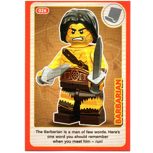Visuel indicatif Rebrickable de Carte à collectionner, créer le monde des inventions incroyables - barbare (Trading Card, Create the World Incredible Inventions - Barbarian)