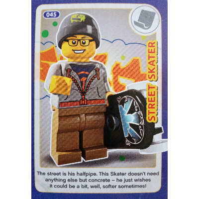 Visuel indicatif Rebrickable de Carte à collectionner, créer le monde Inventions incroyables - Street Skater (Trading Card, Create the World Incredible Inventions - Street Skater)