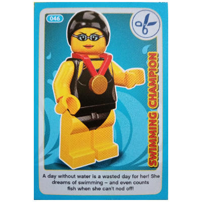 Visuel indicatif Rebrickable de Carte à collectionner, créer le monde Inventions incroyables - Champion de natation (Trading Card, Create the World Incredible Inventions - Swimming Champion)