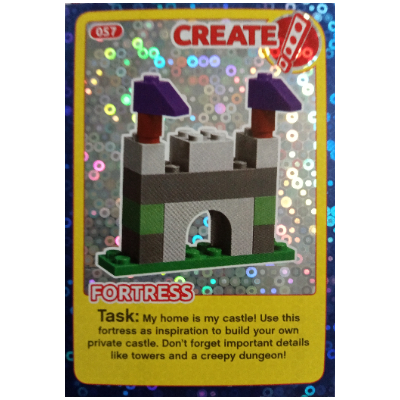 Visuel indicatif Rebrickable de Carte à collectionner, créer le monde Inventions incroyables - Forteresse (feuille) (Trading Card, Create the World Incredible Inventions - Fortress (foil))