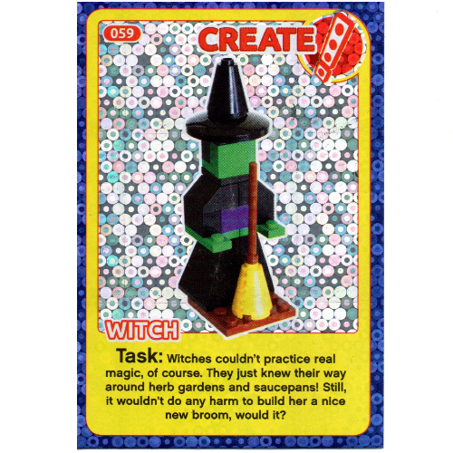 Visuel indicatif Rebrickable de Carte à collectionner, créer le monde des inventions incroyables - sorcière (feuille) (Trading Card, Create the World Incredible Inventions - Witch (Foil))