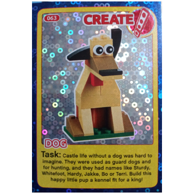 Visuel indicatif Rebrickable de Carte à collectionner, créer le monde Inventions incroyables - Chien (feuille) (Trading Card, Create the World Incredible Inventions - Dog (foil))