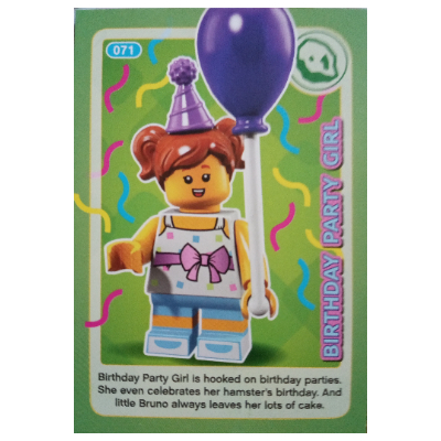 Visuel indicatif Rebrickable de Carte à collectionner, créer le monde des inventions incroyables - fête d'anniversaire fille (Trading Card, Create the World Incredible Inventions - Birthday Party Girl)