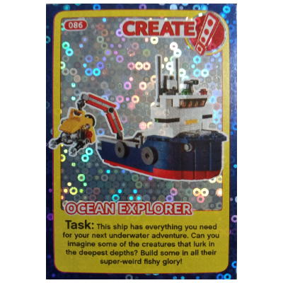 Visuel indicatif Rebrickable de Carte à collectionner, créer le monde des inventions incroyables - océan explorer (feuille) (Trading Card, Create the World Incredible Inventions - Ocean Explorer (foil))