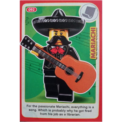 Visuel indicatif Rebrickable de Carte à collectionner, créer le monde Inventions incroyables - Mariachi (Trading Card, Create the World Incredible Inventions - Mariachi)