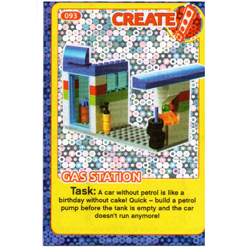 Visuel indicatif Rebrickable de Carte à collectionner, créer le monde des inventions incroyables - station-service (feuille) (Trading Card, Create the World Incredible Inventions - Gas Station (Foil))