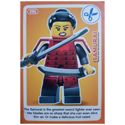 Visuel indicatif Rebrickable de Carte à collectionner, créer le monde des inventions incroyables - samouraï (Trading Card, Create the World Incredible Inventions - Samurai)