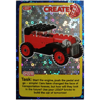 Visuel indicatif Rebrickable de Carte à collectionner, créer le monde Inventions incroyables - voiture (feuille) (Trading Card, Create the World Incredible Inventions - Car (foil))