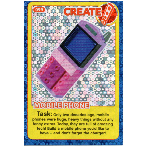 Visuel indicatif Rebrickable de Carte à collectionner, créer le monde Inventions incroyables - Téléphone portable (métallisé) (Trading Card, Create the World Incredible Inventions - Mobile Phone (Foil))