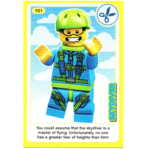 Visuel indicatif Rebrickable de Carte à collectionner, créer le monde des inventions incroyables - parachutiste (Trading Card, Create the World Incredible Inventions - Skydiver)
