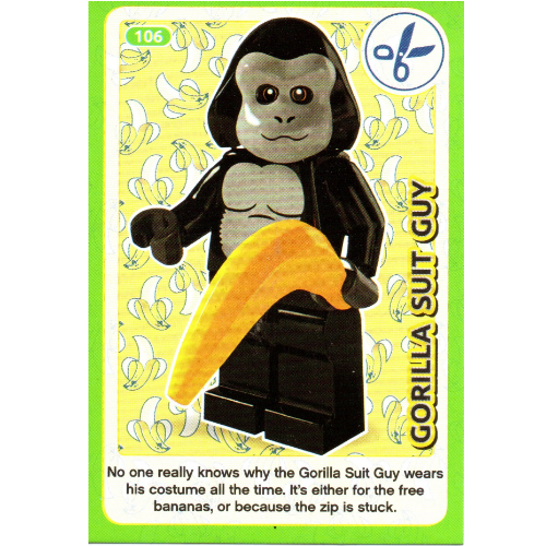 Visuel indicatif Rebrickable de Carte à collectionner, créer le monde des inventions incroyables - gorille costume guy (Trading Card, Create the World Incredible Inventions - Gorilla Suit Guy)