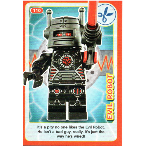 Visuel indicatif Rebrickable de Carte à collectionner, créer le monde des inventions incroyables - robot maléfique (Trading Card, Create the World Incredible Inventions - Evil Robot)
