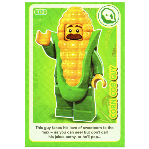Visuel indicatif Rebrickable de Carte à collectionner, créer le monde des inventions incroyables - cob guy maïs (Trading Card, Create the World Incredible Inventions - Corn Cob Guy)