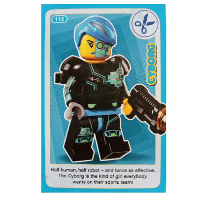 Visuel indicatif Rebrickable de Carte à collectionner, créer le monde Inventions incroyables - Cyborg (Trading Card, Create the World Incredible Inventions - Cyborg)