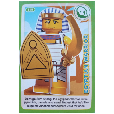 Visuel indicatif Rebrickable de Carte à collectionner, créer le monde Inventions incroyables - guerrier égyptien (Trading Card, Create the World Incredible Inventions - Egyptian Warrior)
