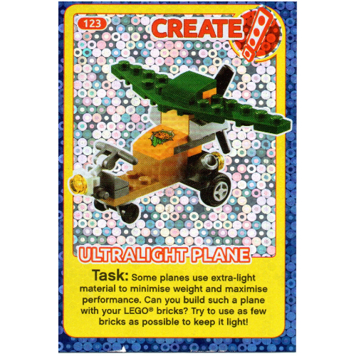 Visuel indicatif Rebrickable de Carte à collectionner, créer le monde des inventions incroyables - avion ultra-léger (feuille) (Trading Card, Create the World Incredible Inventions - Ultralight Plane (Foil))