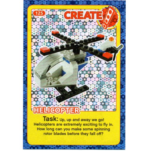 Visuel indicatif Rebrickable de Carte à collectionner, créer le monde Inventions incroyables - Hélicoptère (feuille) (Trading Card, Create the World Incredible Inventions - Helicopter (Foil))