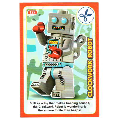 Visuel indicatif Rebrickable de Carte à collectionner, créer le monde des inventions incroyables - robot horloger (Trading Card, Create the World Incredible Inventions - Clockwork Robot)