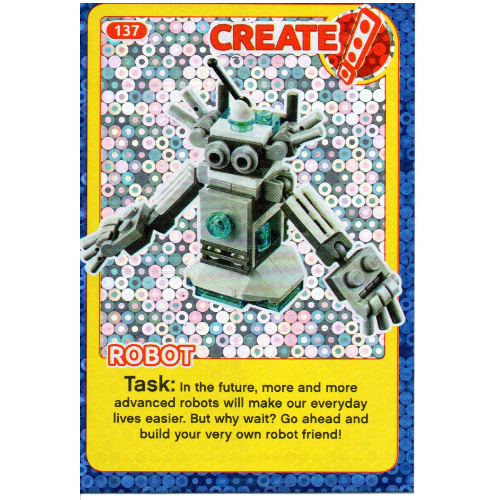 Visuel indicatif Rebrickable de Carte à collectionner, créer le monde des inventions incroyables - robot (feuille) (Trading Card, Create the World Incredible Inventions - Robot (Foil))