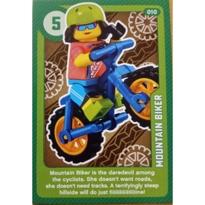 Visuel indicatif Rebrickable de Carte à collectionner, créer le monde vivant étonnamment - VTT (Trading Card, Create the World Living Amazingly - Mountain Biker)