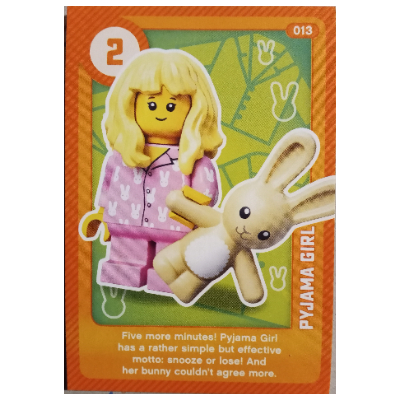 Visuel indicatif Rebrickable de Carte à collectionner, créer le monde vivant étonnamment - Pyjama Girl (Trading Card, Create the World Living Amazingly - Pyjama Girl)