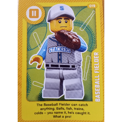 Visuel indicatif Rebrickable de Carte à collectionner, créer le monde vivant étonnamment - joueur de baseball (Trading Card, Create the World Living Amazingly - Baseball Fielder)