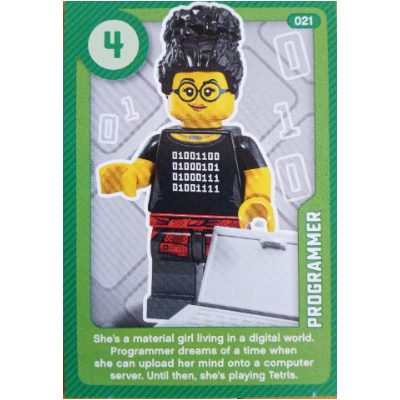 Visuel indicatif Rebrickable de Carte à collectionner, Créez un monde vivant - Programmeur (Trading Card, Create the World Living Amazingly - Programmer)