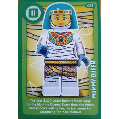 Visuel indicatif Rebrickable de Carte à collectionner, créer le monde vivant étonnamment - reine momie (Trading Card, Create the World Living Amazingly - Mummy Queen)