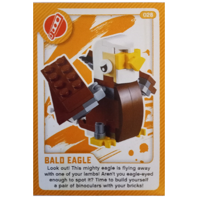 Visuel indicatif Rebrickable de Carte à collectionner, créer le monde vivant étonnamment - pygargue à tête blanche (Trading Card, Create the World Living Amazingly - Bald Eagle)