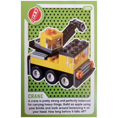 Visuel indicatif Rebrickable de Carte à collectionner, créer le monde vivre à merveille - grue (Trading Card, Create the World Living Amazingly - Crane)