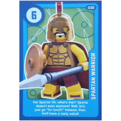 Visuel indicatif Rebrickable de Carte à collectionner, créer le monde vivant étonnamment - guerrier spartiate (Trading Card, Create the World Living Amazingly - Spartan Warrior)
