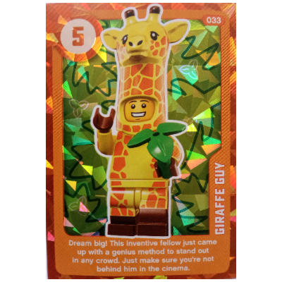 Visuel indicatif Rebrickable de Carte à collectionner, créer le monde vivant étonnamment - Girafe Guy (métallisé) (Trading Card, Create the World Living Amazingly - Giraffe Guy (Foil))