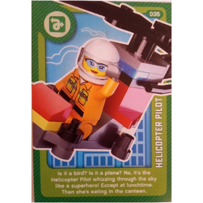Visuel indicatif Rebrickable de Carte à collectionner, créez un monde vivant - Pilote d'hélicoptère (Trading Card, Create the World Living Amazingly - Helicopter Pilot)
