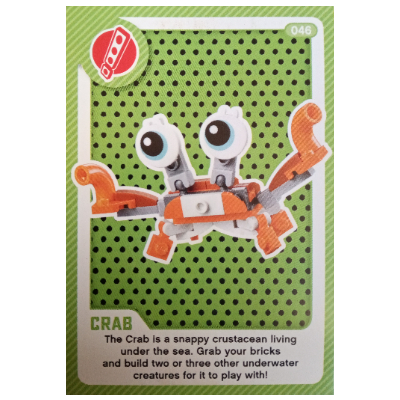 Visuel indicatif Rebrickable de Carte à collectionner, créer le monde vivre incroyablement - crabe (Trading Card, Create the World Living Amazingly - Crab)