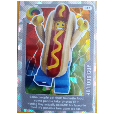 Visuel indicatif Rebrickable de Carte à collectionner, créer le monde vivant étonnamment - Hot Dog Guy (métallisé) (Trading Card, Create the World Living Amazingly - Hot Dog Guy (Foil))