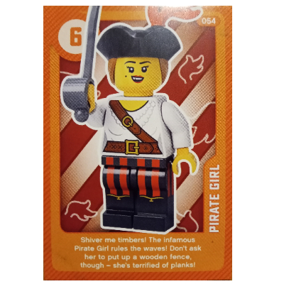 Visuel indicatif Rebrickable de Carte à collectionner, créer le monde vivant étonnamment - pirate fille (Trading Card, Create the World Living Amazingly - Pirate Girl)
