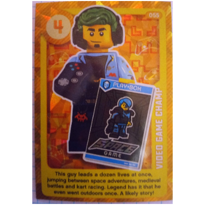 Visuel indicatif Rebrickable de Carte à collectionner, créer le monde vivant incroyablement - champion du jeu vidéo (feuille) (Trading Card, Create the World Living Amazingly - Video Game Champ (Foil))