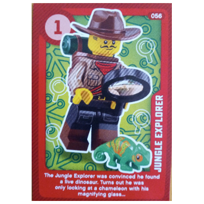 Visuel indicatif Rebrickable de Carte à collectionner, créer le monde vivant étonnamment - Jungle Explorer (Trading Card, Create the World Living Amazingly - Jungle Explorer)