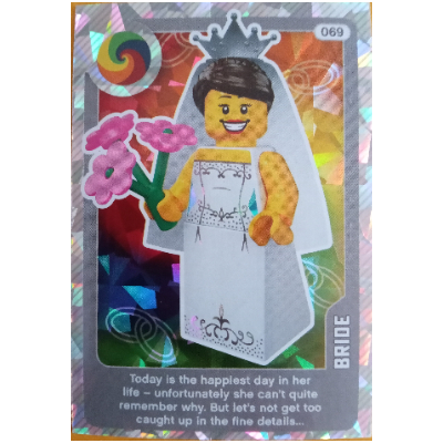 Visuel indicatif Rebrickable de Carte à collectionner, créer le monde vivant à merveille - mariée (feuille) (Trading Card, Create the World Living Amazingly - Bride (Foil))